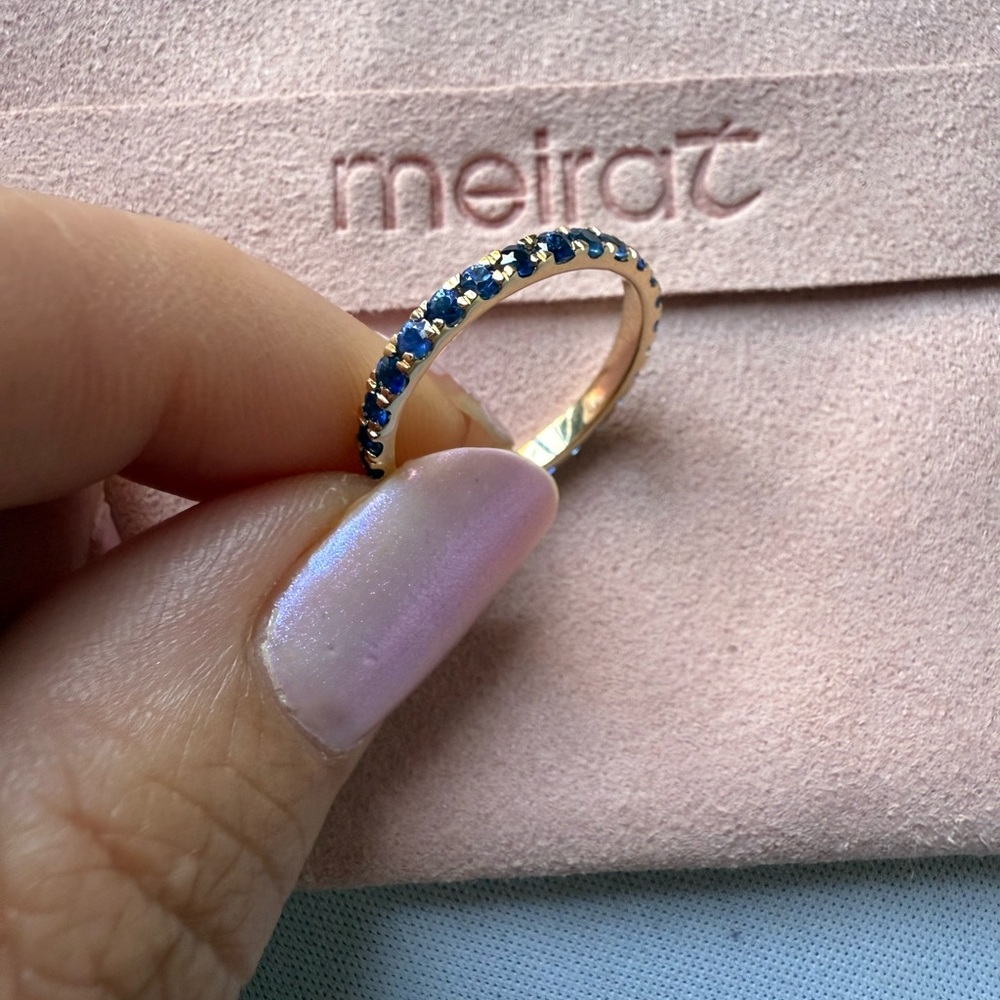 Meira T sapphire eternity Ring